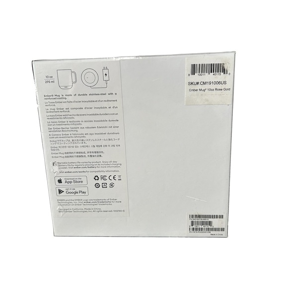 new ember temperature control smart mug 10oz app controlled heated rose gold mug - Picture 11 of 11